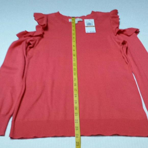 Michael Kors MK Cold Shoulder Top Blouse Sweater - Picture 6 of 8